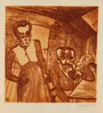 Conrad Felixmüller, Arbeiterpaar (Ehepaar Schnabel), 1920, Etching