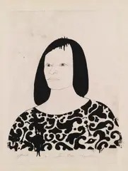 Ewald Mataré, Bildnis Yvonne Georgi, 1953, Etching