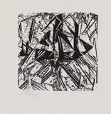 Barke und Brigg auf See by Lyonel Feininger, 1918, Woodcut, sold Oct 2011