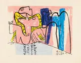 Le Corbusier, Aus: Unité, 1965, Etching and aquatint in colors