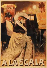Albert Guillaume, Plakat: A la Scala, 1908, Lithograph in colors