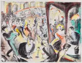 Lou Albert-Lasard, Montmartre, 1920, Chalk lithograph