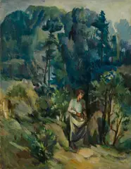 Auf der Lichtung by Albert Mueller, 1910, Oil on canvas, sold Oct 2011
