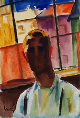 Alwin Stützer, Selbstporträt, 1920, Watercolour