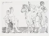 Pablo Picasso, L'enlèvement avec spectateurs, 1966, Etching
