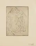 Wilhelm Lehmbruck, Kreuzigung, 1912, Radierung