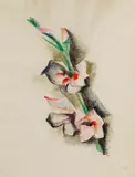 Werner Scholz, Gladiolen, 1939, Pastel
