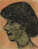 Frauenkopf by Christian Rohlfs, 1935, Oil, sold Oct 2011