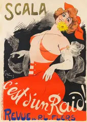 Jules-Alexandre Grün, Plakat: Scala - C'est d'un raid!, 1902, Lithograph in colors
