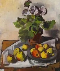 Georg Breitwieser, Stillleben mit Äpfeln, 1931, Oil on canvas