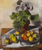 Georg Breitwieser, Stillleben mit Äpfeln, 1931, Oil on canvas