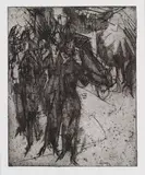 Ernst Ludwig Kirchner, Ecke am Wintergarten, 1914, Etching and aquatint