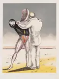 Giorgio de Chirico, Il ritorno del figlio prodigo, 1974, Etching and aquatint in colors