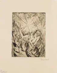 Jacob Steinhardt, 2 Blätter: Traum und Traum II, 1913, Drypoint