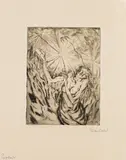 Jacob Steinhardt, 2 Blätter: Traum und Traum II, 1913, Drypoint