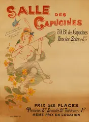 Adolphe Léon Willette, Plakat: Salle de Capucines 39, Bd, 1900, Lithograph in colors