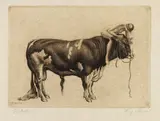 Die Stärkere by Richard Müller, 1918, Etching, sold Oct 2011