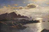 Themistokles von Eckenbrecher, Felsige Küste bei Andenes auf Andoey in Nordnorwegen, 1912, Oil