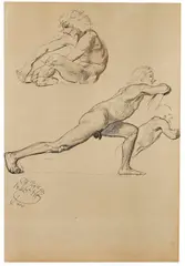 Figurenstudien by Max Klinger, 1885, Pen and ink drawing, sold Oct 2011