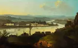 Cantius (Johann Cantius) Dillis, Zugeschrieben - Ansicht von Koblenz von der Ehrenbreitstein-Seite aus, 1826, Oil