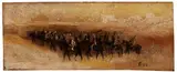 Frederick Goodall, Arabische Reiter in der Wüste