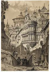 Ferdinand Knab, Ansicht von Nürnberg, 1896, Pen and ink drawing