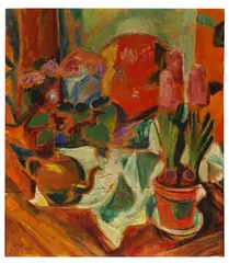Max Pechstein, Stillleben mit Fächer, 1918, Oil on canvas