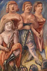 Paul Kleinschmidt, Sängerinnen, 1926, Oil on panel