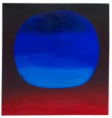 Rupprecht Geiger, Ohne Titel (Blaue Sonne), 1959, Oil on canvas