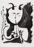 Faune musicien n° 4 by Pablo Picasso, 1948, Lithograph, sold Jun 2011