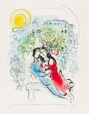 Marc Chagall, Le square de Paris, 1969, Lithograph in colors