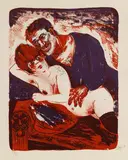 Otto Dix, Matrose und Mädchen, 1923, Lithograph in colors