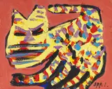 Karel Appel, Cat on red
