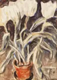 Tulpen im Topf by Christian Rohlfs, 1915, Water-tempera, sold Jun 2011