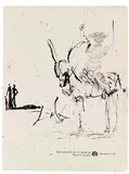 Sancho Pansa by Salvador Dalí, 1968, Pen and India ink drawing, sold Jun 2011