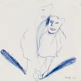 Sigmar Polke, Schatten, 1963, Ball-point drawing