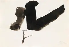 Komposition 1963 x by Julius Heinrich Bissier, 1963, Brush and India ink drawing, sold Jun 2011
