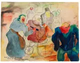 Heinrich Ehmsen, Invaliden, 1923, Watercolor