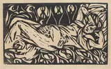 Tausend und eine Nacht. Prinzessin und Dschinni by Ernst Ludwig Kirchner, 1906, Woodcut, sold Jun 2011