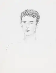 Eduardo by Elizabeth Peyton, 1990, Pencil drawing, sold Jun 2011