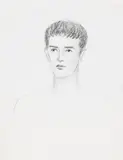 Elizabeth Peyton, Eduardo, 1990, Pencil drawing