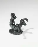 Ohne Titel (Affe auf dem Bauch liegend, Kopf gerade) by Jörg Immendorff, 2006, Bronze, sold Jun 2011
