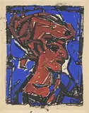 Roter Frauenkopf by Christian Rohlfs, 1913, Gouache, sold Jun 2011