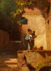 Carl Spitzweg, Der Kaktusfreund, 1865, Oil on panel