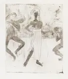 Emil Nolde, Junger Fürst und Tänzerinnen, 1918, Etching