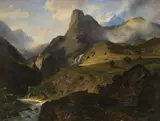 Friedrich Preller d. J., Pieve di Cadore, 1870, Oil on canvas