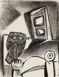 Hibou à la chaise by Pablo Picasso, 1947, Lithograph, sold May 2011