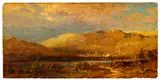 Carl Spitzweg, Abendlandschaft im Inntal, 1875, Oil on panel