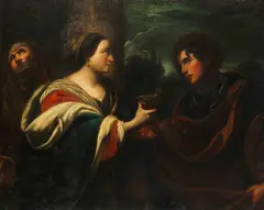 Simon Vouet, Nach - Sophonisbe empfängt durch einen Boten den Giftbecher, 1800, Oil on canvas