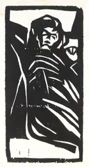 Ruhendes Mädchen by Ernst Ludwig Kirchner, 1905, Woodcut, sold May 2011